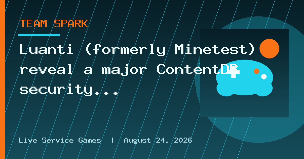 Luanti (formerly Minetest) reveal a major ContentDB security incident