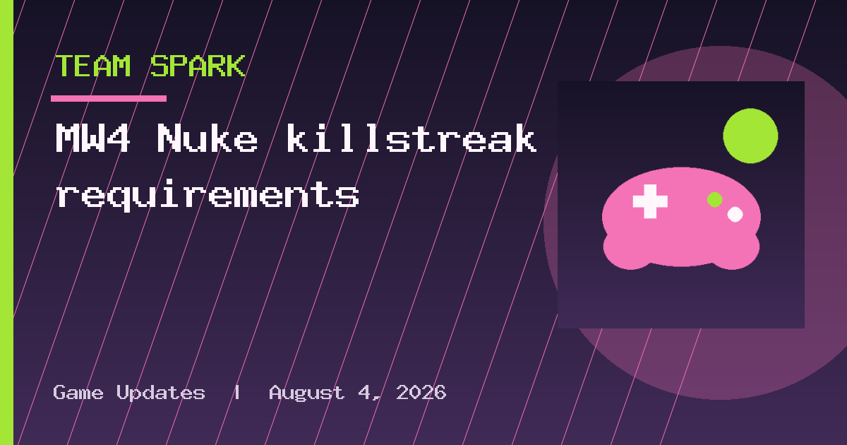 MW4 Nuke killstreak requirements