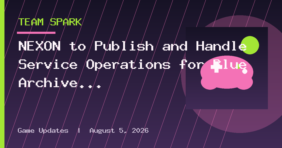 NEXON to Publish and Handle Service Operations for Blue Archive in Japan